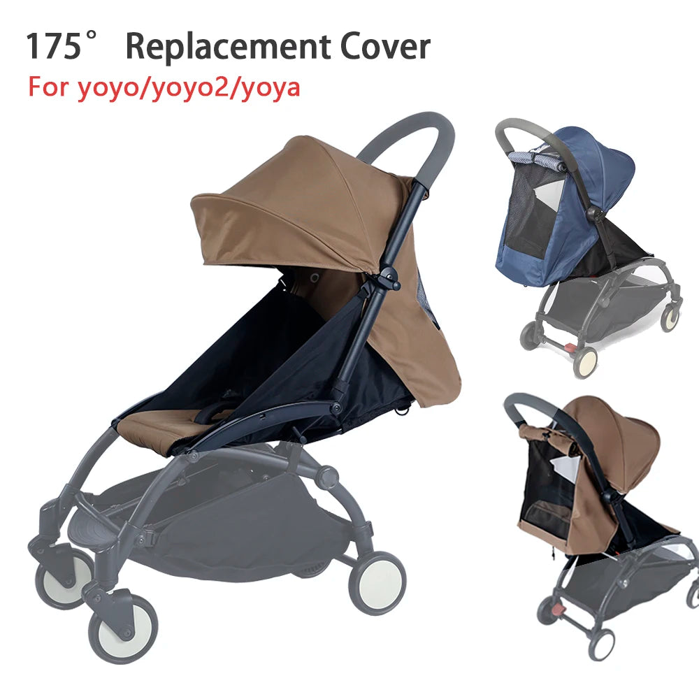 Premium 3-Piece Stroller Accessory Set for YOYO/YOYO2/YOYA Babytime (Hood, Mattress, Seat Cushion) - UPF50+ Sun Protection, Comfortable Padding - Dreamy-Designs Store Online