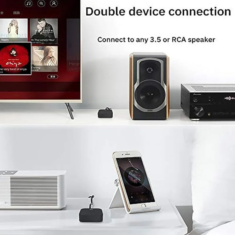 Wireless Audio Receiver RCA AUX Bluetooth 5.0 Adapter NFC 3.5mm (Amplifier/Car Audio/Home Stereo/Theater System Compatible) - Dreamy-Designs Store Online