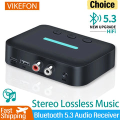 USB Bluetooth 5.3 Audio Receiver Adapter Wireless Stereo Music 3.5mm AUX R/L RCA Support U-Disk Playback For Desktop Speaker Amp - Dreamy-Designs Store Online