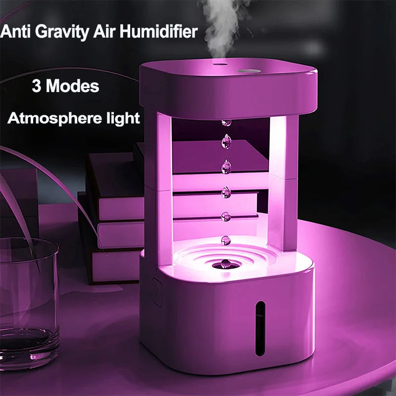 580ML Anti-Gravity Water Drop Humidifier (3 Modes) / Levitating Water Drops / Ultrasonic Cool Mist Maker / Fogger / LED Night Light / Essential Oil Diffuser / Aromatherapy / Home Office Portable - Dreamy-Designs Store Online