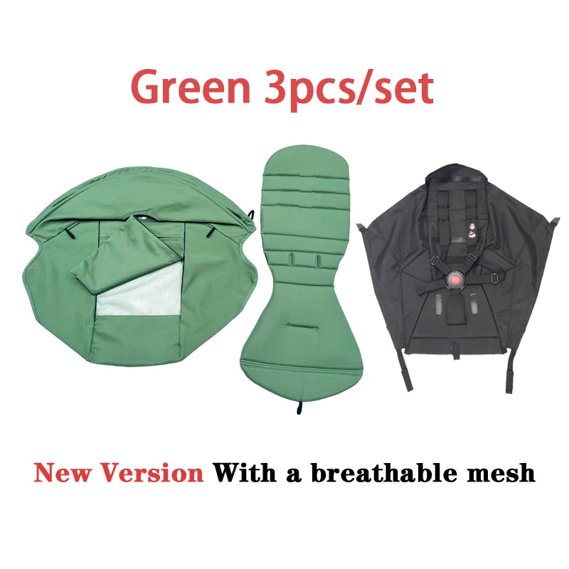 Premium 3-Piece Stroller Accessory Set for YOYO/YOYO2/YOYA Babytime (Hood, Mattress, Seat Cushion) - UPF50+ Sun Protection, Comfortable Padding - Dreamy-Designs Store Online