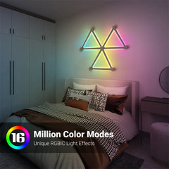 Splicing Light DIY Atmosphere Light RGB Smart Wall Light Voice Control Lamp for Esports Room Bedroom Bar Decoration Night Light - Dreamy-Designs Store Online