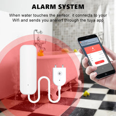 WiFi or Zigbee Water Leak Sensor Tuya Alarm Flood Leak Detector Smart Home Life APP Water Alert Overflow Alarm Security System