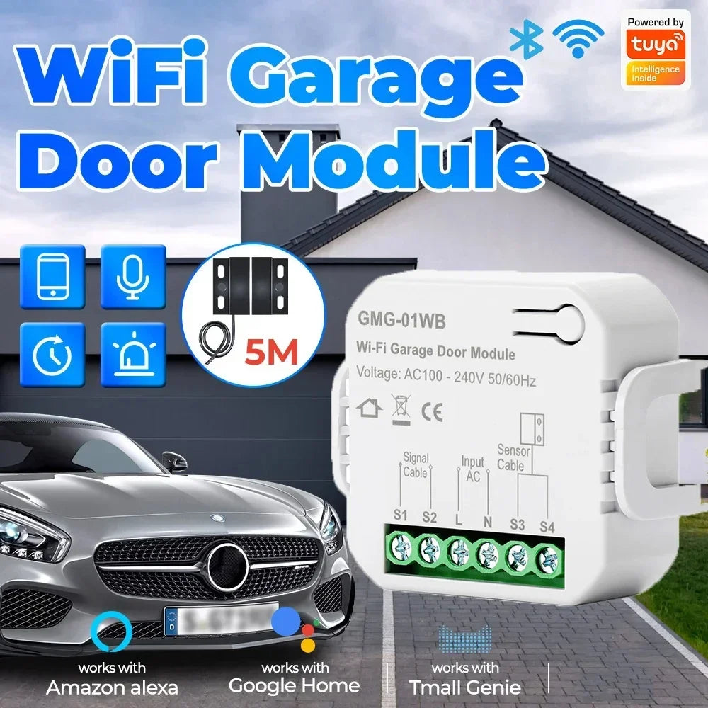 Tuya WiFi Zigbee Smart Garage Door Controller Opener Universal Garage Door Control Switch Voice Control for Alexa Google home