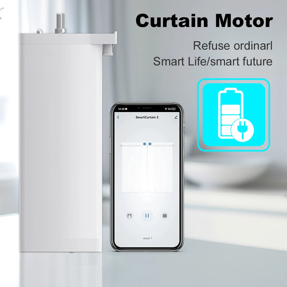 Tuya 155MM 4rd Smart Zigbee/WiFi Electric Shutter Curtain Motor Silent Motor with Remote APPVoice Control With Alexa Google Home