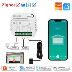 Tuya WiFi Zigbee Smart Garage Door Controller Opener Universal Garage Door Control Switch Voice Control for Alexa Google home