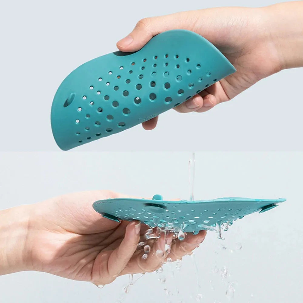 Silicone Hair Catcher (15cm) "Bathroom Sink Strainer; Kitchen Drain Filter; Shower Outfall Protector" (TPR Material / Easy Clean / Flexible) - Dreamy-Designs Store Online