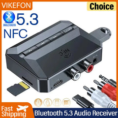 NFC Bluetooth 5.3 Audio Receiver 3.5mm AUX RCA USB TF HIFI Stereo Music Wireless Adapter With Mic For Car Kit Speaker Amplifier - Dreamy-Designs Store Online