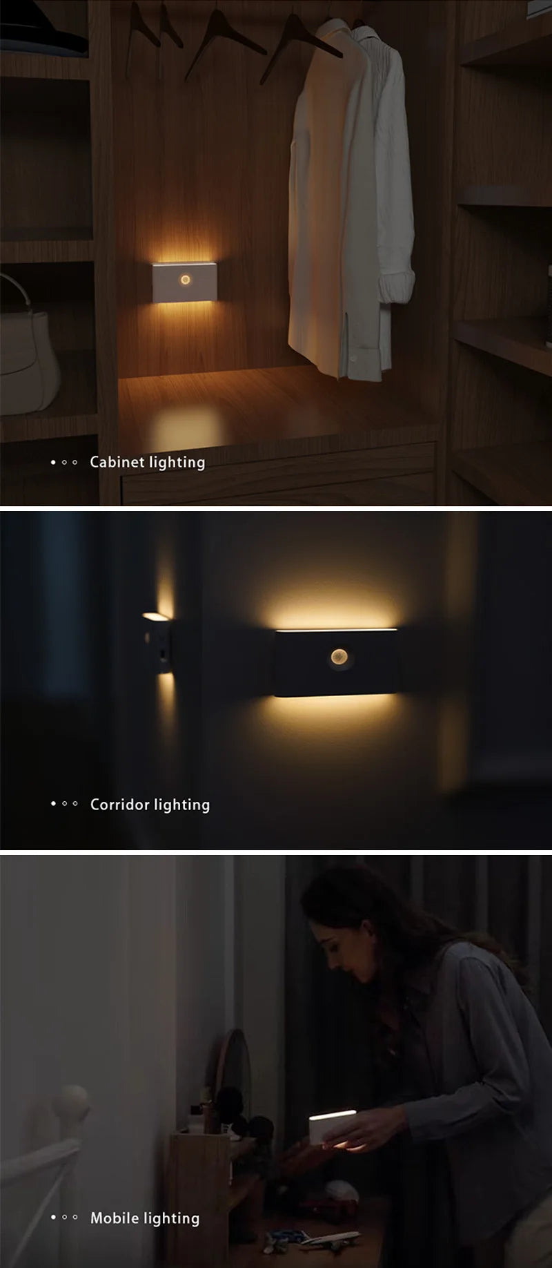 Smart Linkage Motion Sensor Night Light Rechargeable Wireless Magnetic LED Induction Lamp Wall Home Bedroom Kitchen Staircase - Dreamy-Designs Store Online