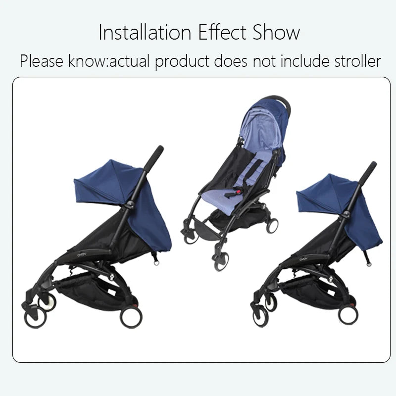 Premium 3-Piece Stroller Accessory Set for YOYO/YOYO2/YOYA Babytime (Hood, Mattress, Seat Cushion) - UPF50+ Sun Protection, Comfortable Padding - Dreamy-Designs Store Online