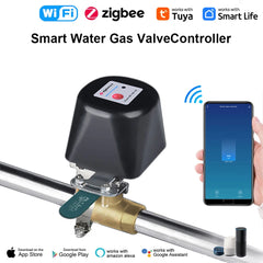 Tuya WiFi/Zigbee Water Valve Gas Shutoff Controller Support Alexa Google Assistant Smart Wireless Remote Control Smart Life App