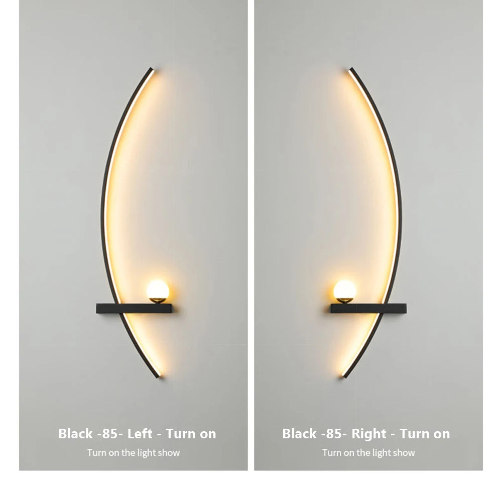 LED Wall Lamp 55/105CM Smart Remote Control Left Right Lighting Wall Sconces Bedroom Bedside Living Room Home Led Lights Lustre - Dreamy-Designs Store Online