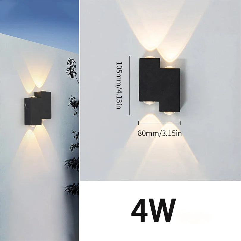 Aluminum LED Wall Lamp Outdoor Waterproof IP66 Yard Wall Light 4W 6W 8W 12W Garden Lights Bedroom Living Room Stairs Lighting - Dreamy-Designs Store Online