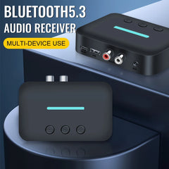 USB Bluetooth 5.3 Audio Receiver Adapter Wireless Stereo Music 3.5mm AUX R/L RCA Support U-Disk Playback For Desktop Speaker Amp - Dreamy-Designs Store Online