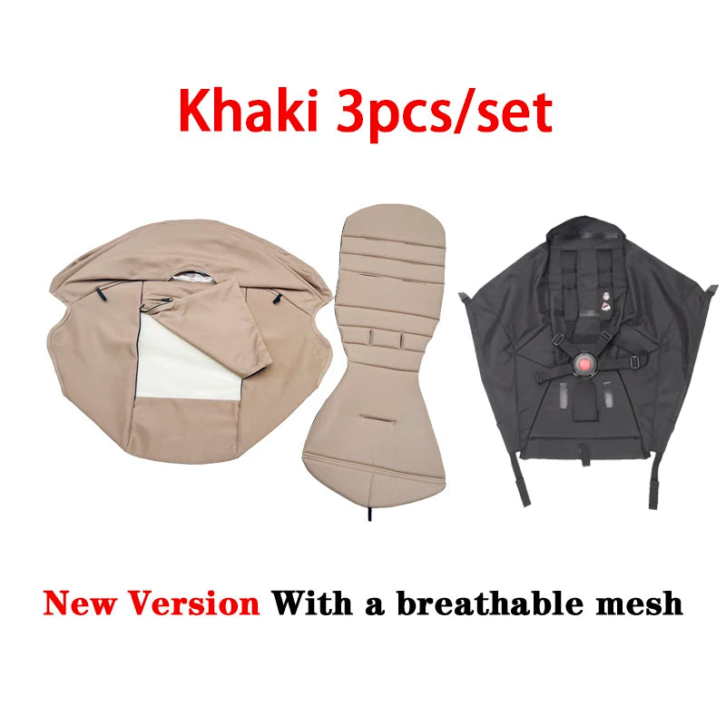 Premium 3-Piece Stroller Accessory Set for YOYO/YOYO2/YOYA Babytime (Hood, Mattress, Seat Cushion) - UPF50+ Sun Protection, Comfortable Padding - Dreamy-Designs Store Online