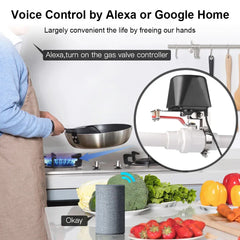 Tuya WiFi/Zigbee Water Valve Gas Shutoff Controller Support Alexa Google Assistant Smart Wireless Remote Control Smart Life App