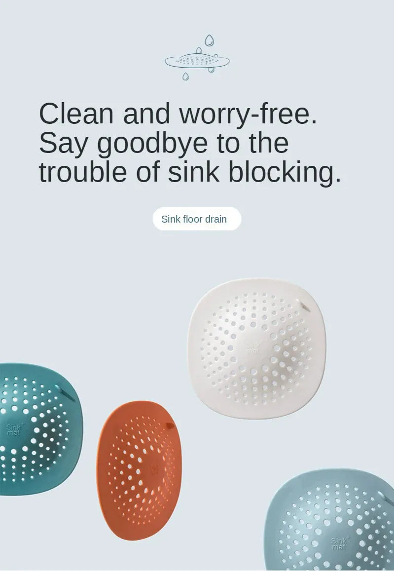 Silicone Hair Catcher (15cm) "Bathroom Sink Strainer; Kitchen Drain Filter; Shower Outfall Protector" (TPR Material / Easy Clean / Flexible) - Dreamy-Designs Store Online