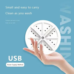 Portable Mini Washing Machine (USB Powered) / Ultrasonic Turbo Washer / Home & Travel Use / Clean Clothes, Socks & Dishes - Dreamy-Designs Store Online