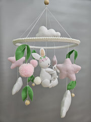 Handcrafted Bunny Mobile for Peaceful Nurseries - Dreamy-Designs Store Online