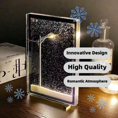 Magic Snowy Landscape Night Light (DIY Christmas Lights) - Small Street Light with Flowing Snow Effect for Desktop Decor (Handmade) - Dreamy-Designs Store Online