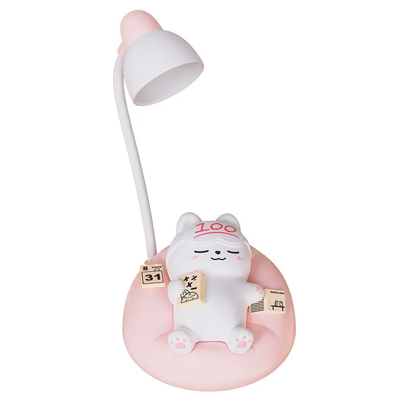 Creative Sleeping Cat Small Night Lamp (Blue/Pink/White/Yellow) - USB Rechargeable Pat Lamp with Adjustable Brightness - Dreamy-Designs Store Online