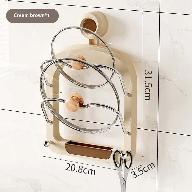 Suction Cup Lid Rack Placement Device // Punch-free Wall-mounted // Modern Simplicity Style // ABS Material // Easy Installation - Dreamy-Designs Store Online