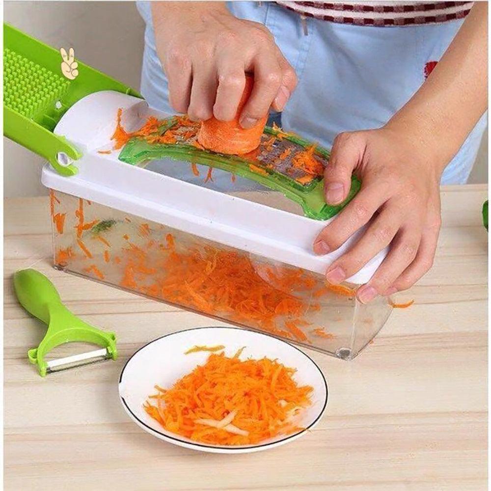 12pcs Multifunctional Vegetable Chopper (Handle Food Grate, Slicer, Dicer) // Kitchen Gadget for Chopping, Slicing, Dicing // All-in-One Manual Food Processor - Dreamy-Designs Store Online