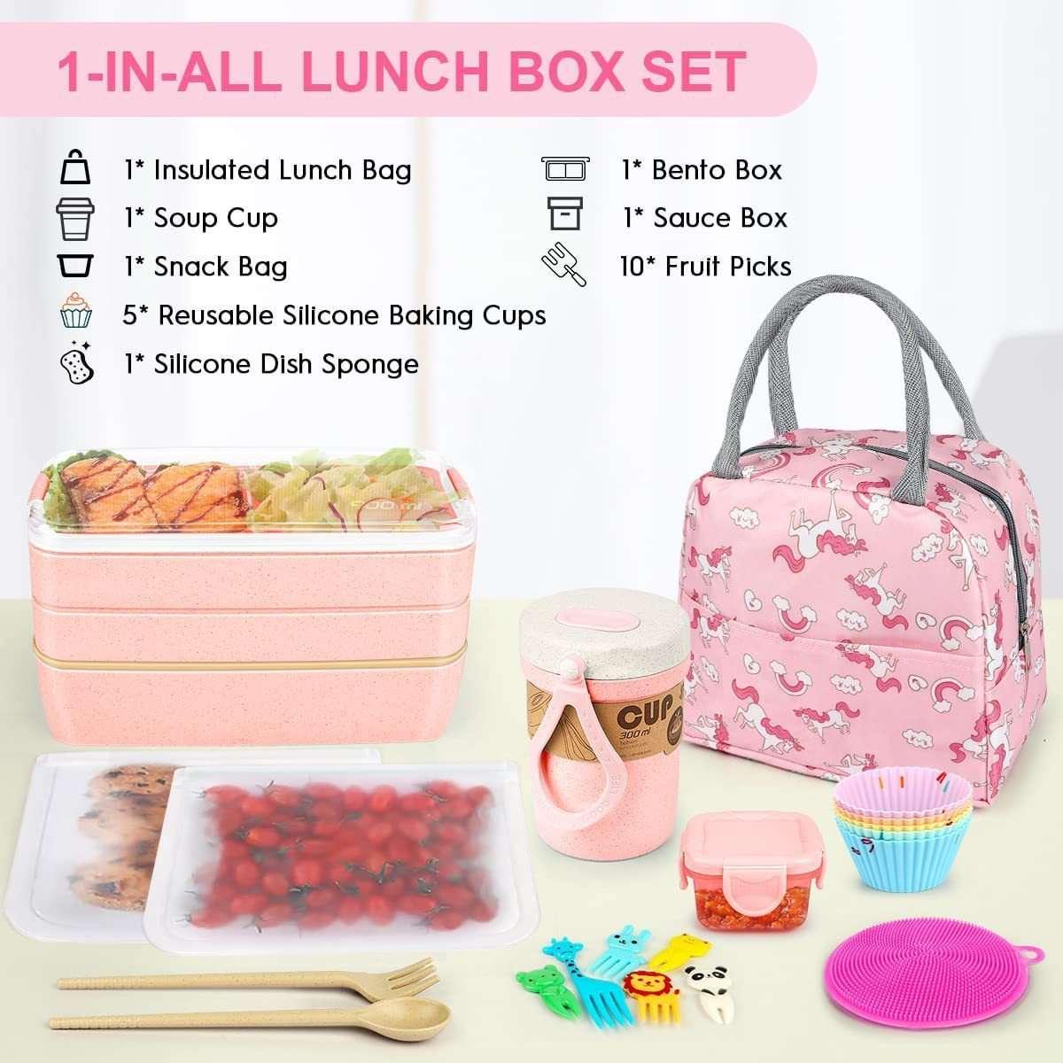 27-Piece Lunch Box Set: Your Complete Mealtime Solution - Dreamy-Designs Store Online