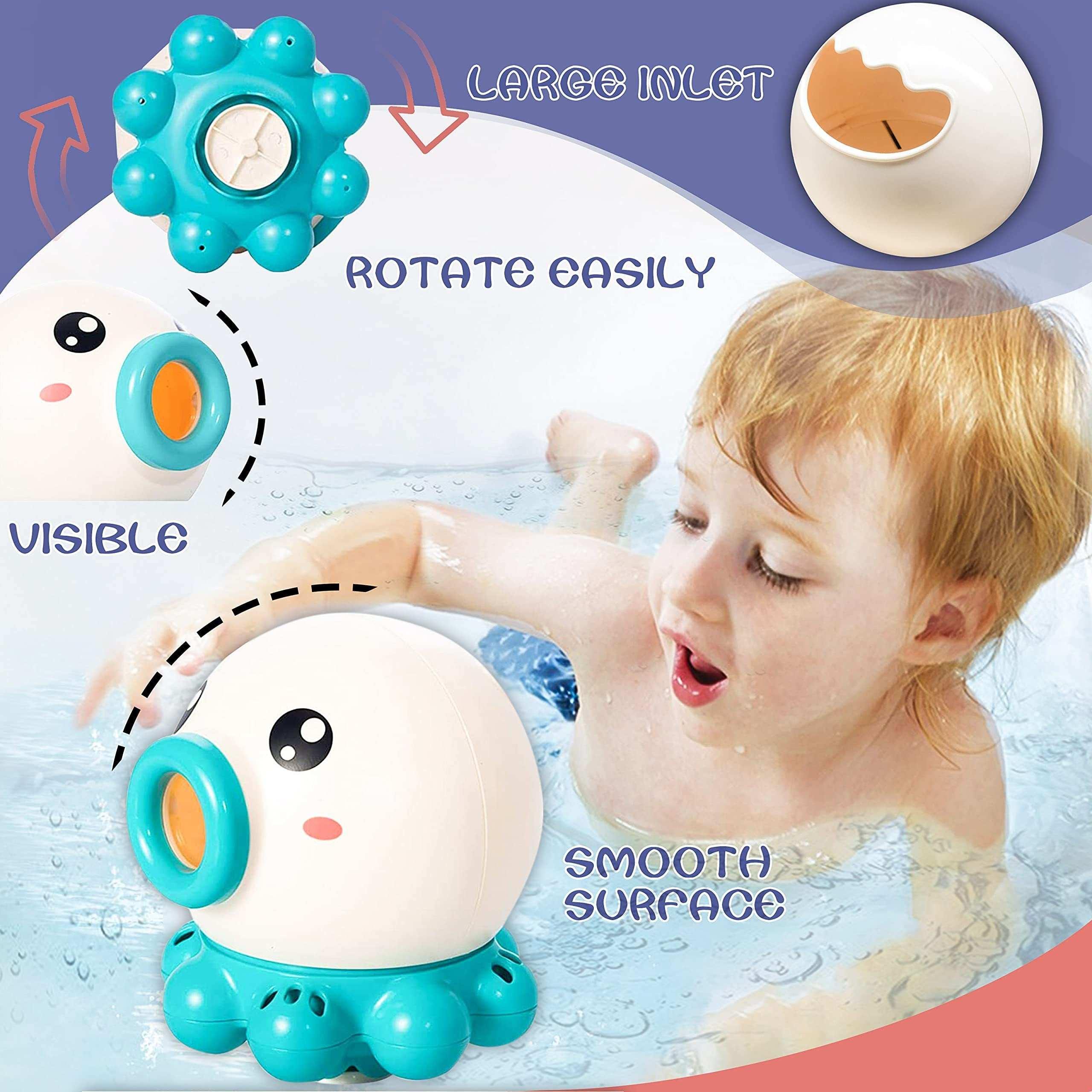 Octopus Fountain Bath Toy Water Jet Rotating Shower Bathroom Toy Summer Water Toys Sprinkler Beach Toys Kids Water Toys - Dreamy-Designs Store Online