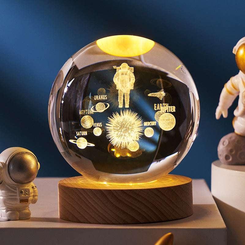 6 Designs: 3D Planet Crystal Ball Night Lamp | Cosmic Wonder - Dreamy-Designs Store Online