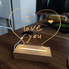 Creative LED Message Board Night Light (USB Powered) - Holiday Lamp With Pen For Children/Girlfriend - Decorative Lighting For Home/Bedroom - Dreamy-Designs Store Online