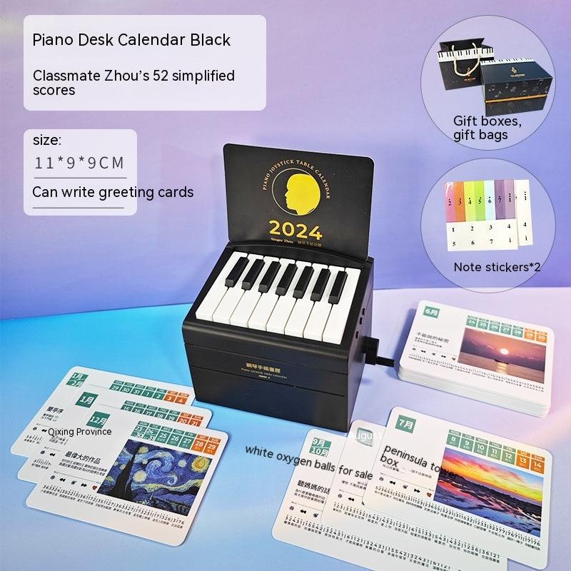 Taylor Piano Calendar 2025 Mini Piano Calendar (Desktop Ornament) / 27 Music Calendar Cards / 52 Songs / USB Rechargeable / 5 Instrument Sounds / Gifts for Music Fans - Dreamy-Designs Store Online