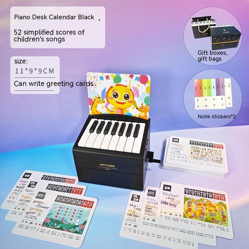 Taylor Piano Calendar 2025 Mini Piano Calendar (Desktop Ornament) / 27 Music Calendar Cards / 52 Songs / USB Rechargeable / 5 Instrument Sounds / Gifts for Music Fans - Dreamy-Designs Store Online