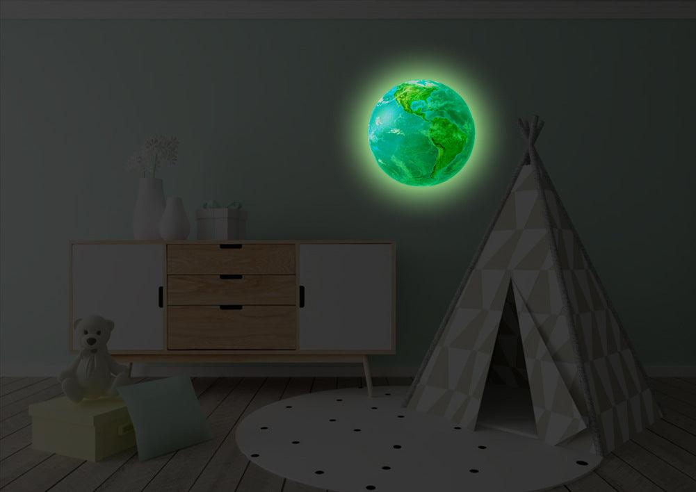 Luminous Wall Stickers 3D Moon Earth Glow Decorative Stickers - Dreamy-Designs Store Online