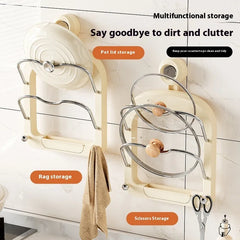 Suction Cup Lid Rack Placement Device // Punch-free Wall-mounted // Modern Simplicity Style // ABS Material // Easy Installation - Dreamy-Designs Store Online