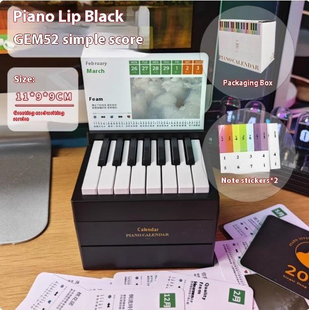 Taylor Piano Calendar 2025 Mini Piano Calendar (Desktop Ornament) / 27 Music Calendar Cards / 52 Songs / USB Rechargeable / 5 Instrument Sounds / Gifts for Music Fans - Dreamy-Designs Store Online