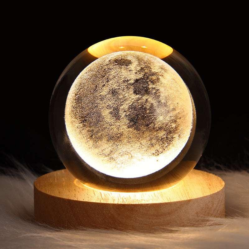 6 Designs: 3D Planet Crystal Ball Night Lamp | Cosmic Wonder - Dreamy-Designs Store Online