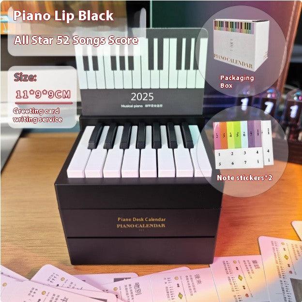 Taylor Piano Calendar 2025 Mini Piano Calendar (Desktop Ornament) / 27 Music Calendar Cards / 52 Songs / USB Rechargeable / 5 Instrument Sounds / Gifts for Music Fans - Dreamy-Designs Store Online