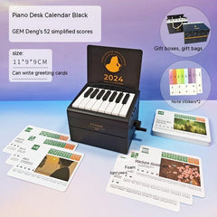 Taylor Piano Calendar 2025 Mini Piano Calendar (Desktop Ornament) / 27 Music Calendar Cards / 52 Songs / USB Rechargeable / 5 Instrument Sounds / Gifts for Music Fans - Dreamy-Designs Store Online