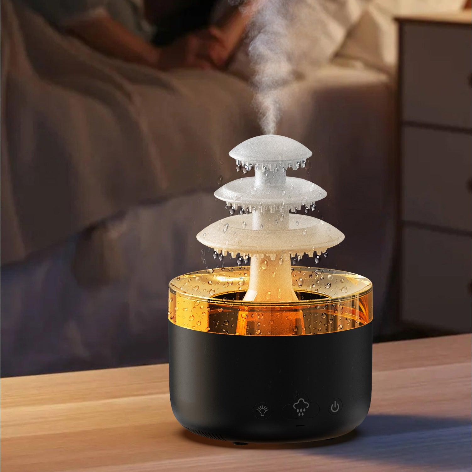 New Cloud Rain Air Humidifier Essential Oil Aromatherapy Diffuser USB Mute Mist Air Humidifier With Colorful Light - Dreamy-Designs Store Online