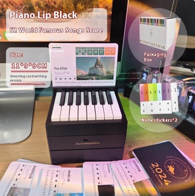 Taylor Piano Calendar 2025 Mini Piano Calendar (Desktop Ornament) / 27 Music Calendar Cards / 52 Songs / USB Rechargeable / 5 Instrument Sounds / Gifts for Music Fans - Dreamy-Designs Store Online