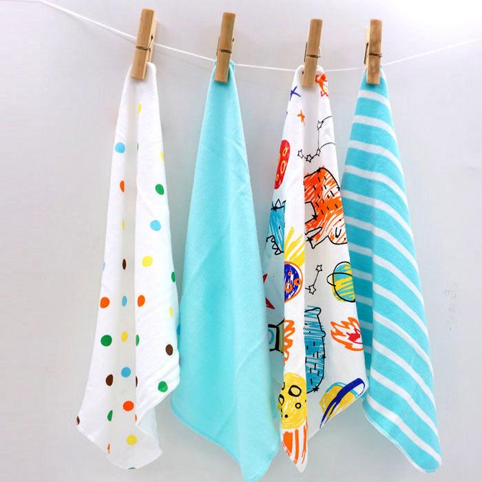 8-Pack Pure Cotton Baby Saliva Towels | Soft & Gentle - Dreamy-Designs Store Online