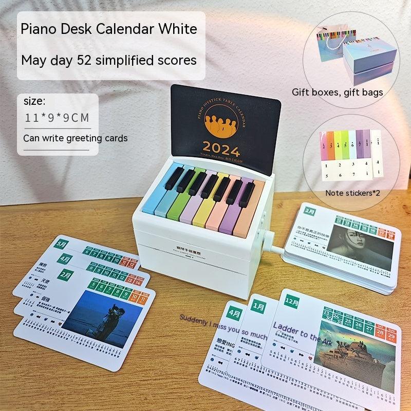 Taylor Piano Calendar 2025 Mini Piano Calendar (Desktop Ornament) / 27 Music Calendar Cards / 52 Songs / USB Rechargeable / 5 Instrument Sounds / Gifts for Music Fans - Dreamy-Designs Store Online